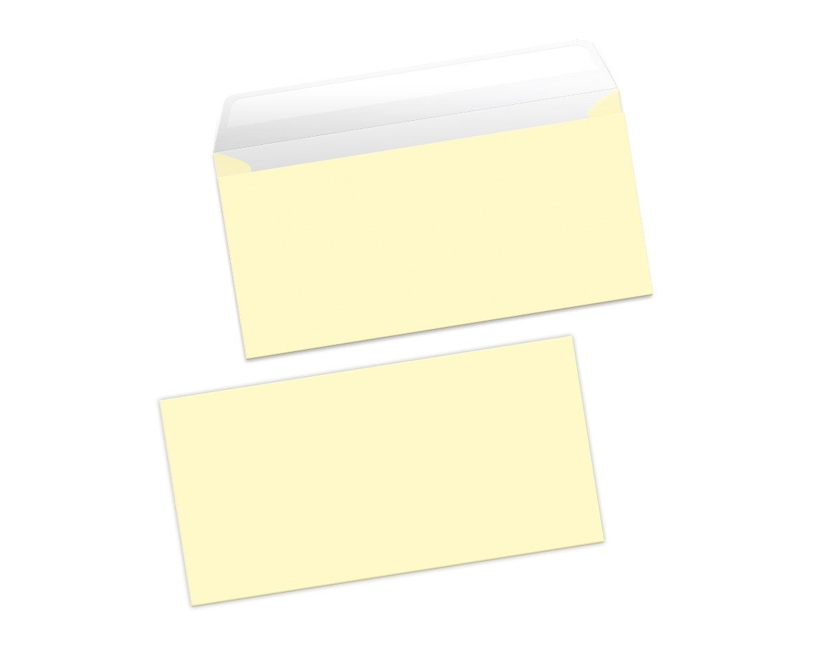 JUNAPACK Briefumschlag Umschlag gelb DIN lang Format ohne Fenster Umschläge selbstklebend, Selbstklebende Briefumschläge Gelb Pastell – hochwertig & praktisch