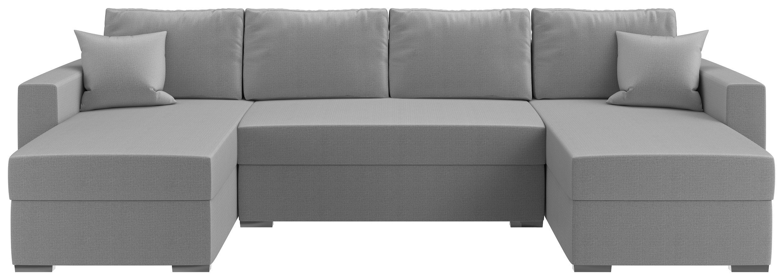 Sofa, Bettfunktion Kissen, Raum mit inklusive stellbar, Stylefy frei Bettkasten, und U-Form, Sitzkomfort, im Klassisch Rubicon, Wohnlandschaft Design