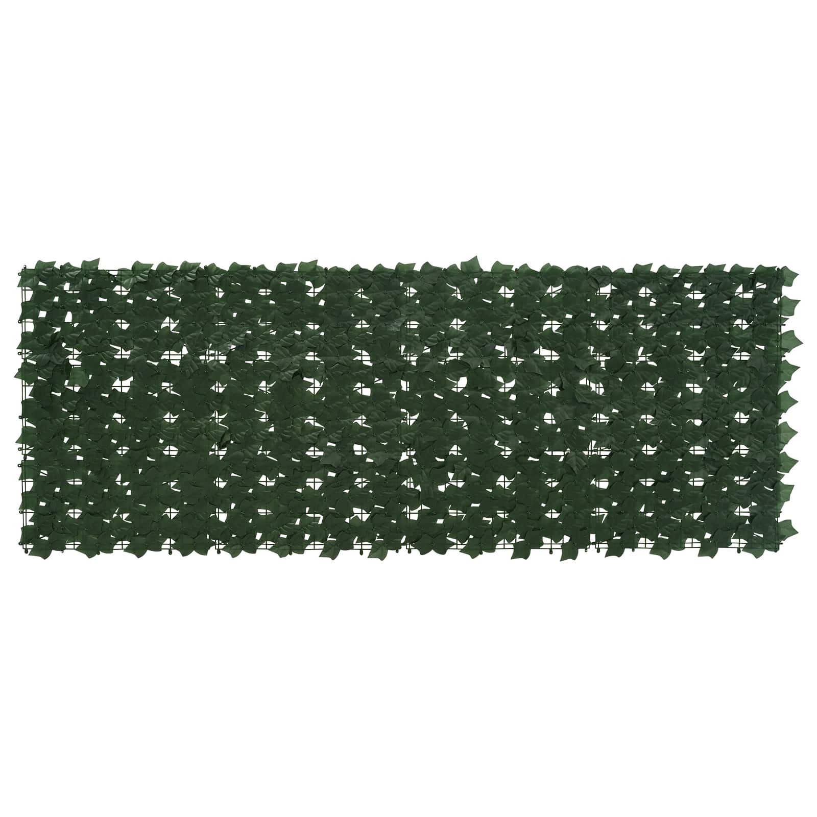 vidaXL Balkonsichtschutz Balkonsichtschutz mit Blättern Dunkelgrün 200 x 75 cm (1-St)