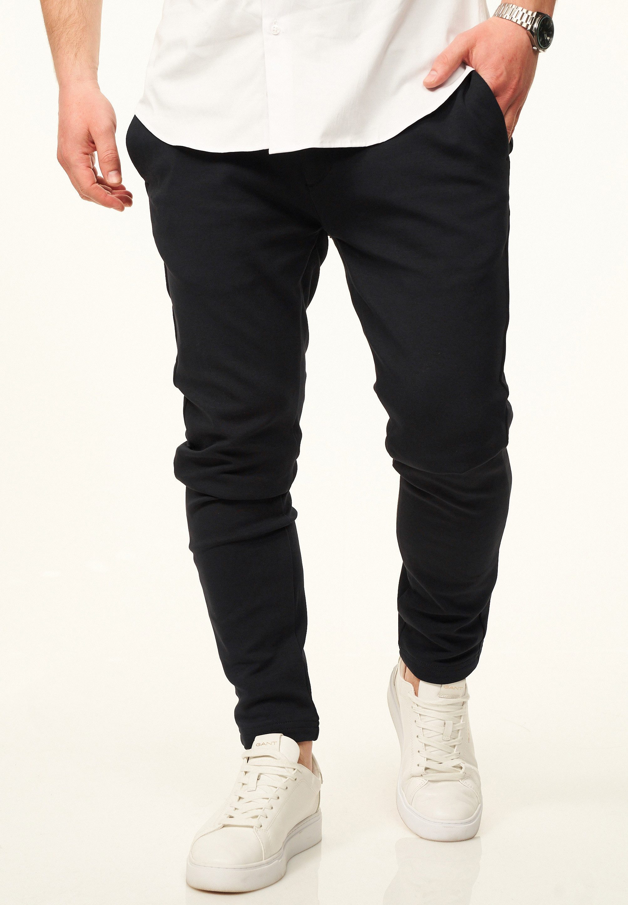 behype Chinohose mit Super Stretch als Performance Pants in Slim-Fit Herren Stoffhose elegant & casual – 6% Ultra-Flex Stretch