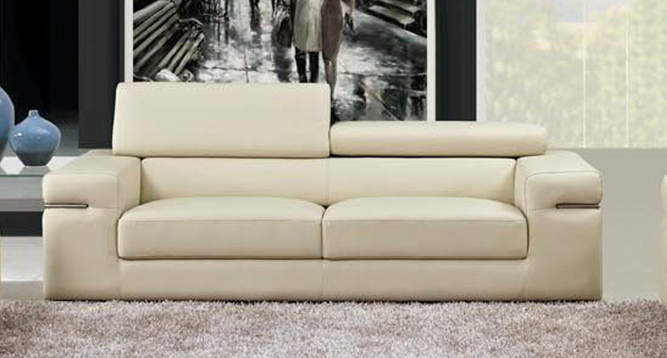 Sitz Sofa Beiger Europe in Club Polster Leder Made Sofas 3-Sitzer 8020, Design JVmoebel Couchen