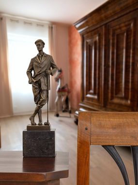 Aubaho Skulptur Bronzeskulptur Golfer Golf im Antik-Stil Bronze Figur 32cm