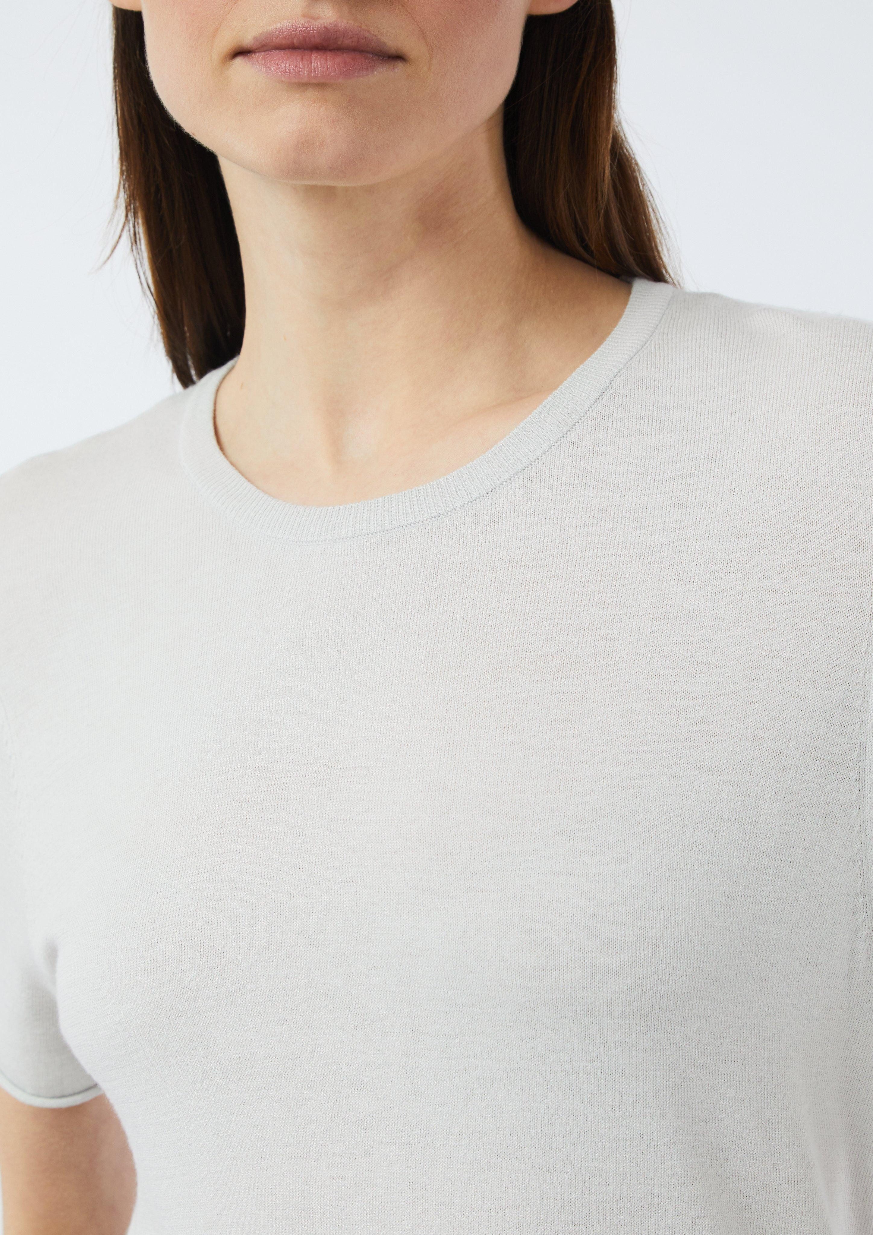 comma casual identity Kurzarmshirt Kurzärmeliger Feinsrickpullover günstig online kaufen