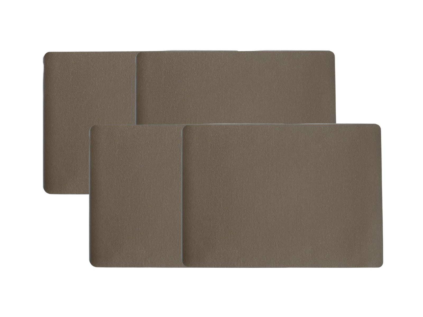 ASA SELECTION Platzset Tischset Lederoptik braun 46x33cm Set4