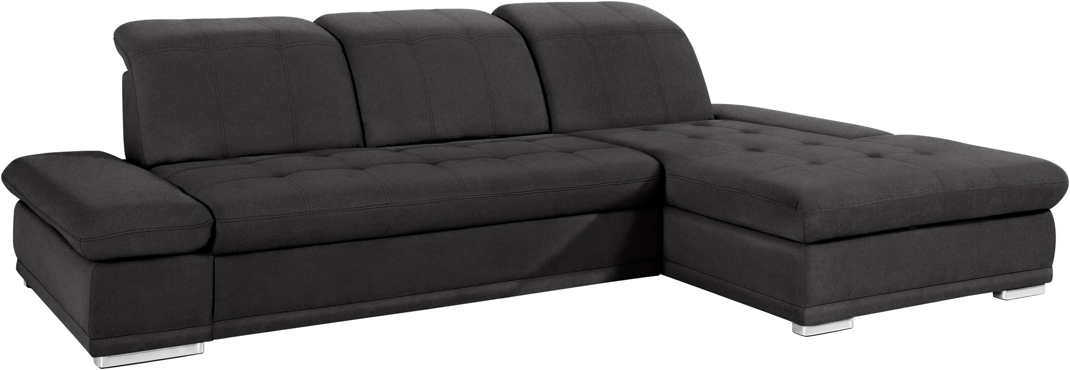 COTTA Ecksofa Holiday L-Form mit Sitztiefen-, Armteil- und Kopfteilverstellung, wahlweise mit Bettfunktion & Bettkasten