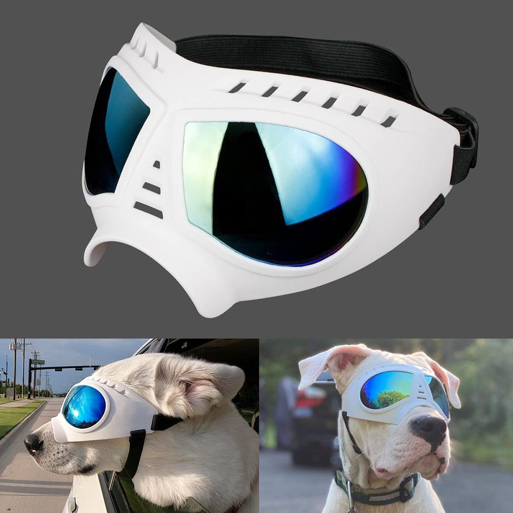 GelldG Sonnenbrille Hundebrille Anti-UV Wasserdicht Winddicht Hunde Sonnenbrille