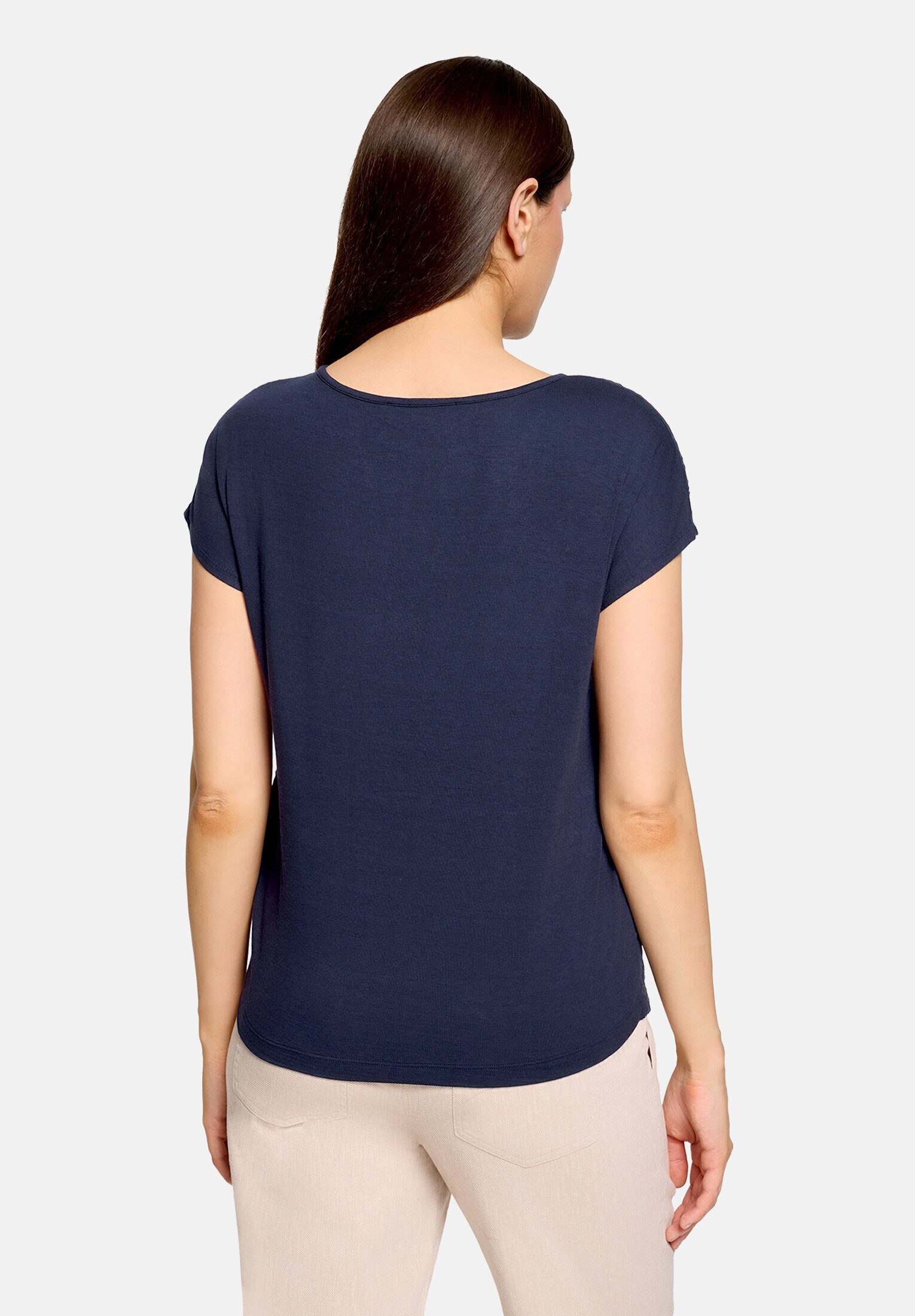 Betty&Co Kurzarmshirt Damen mit V-Ausschnitt (1-tlg)