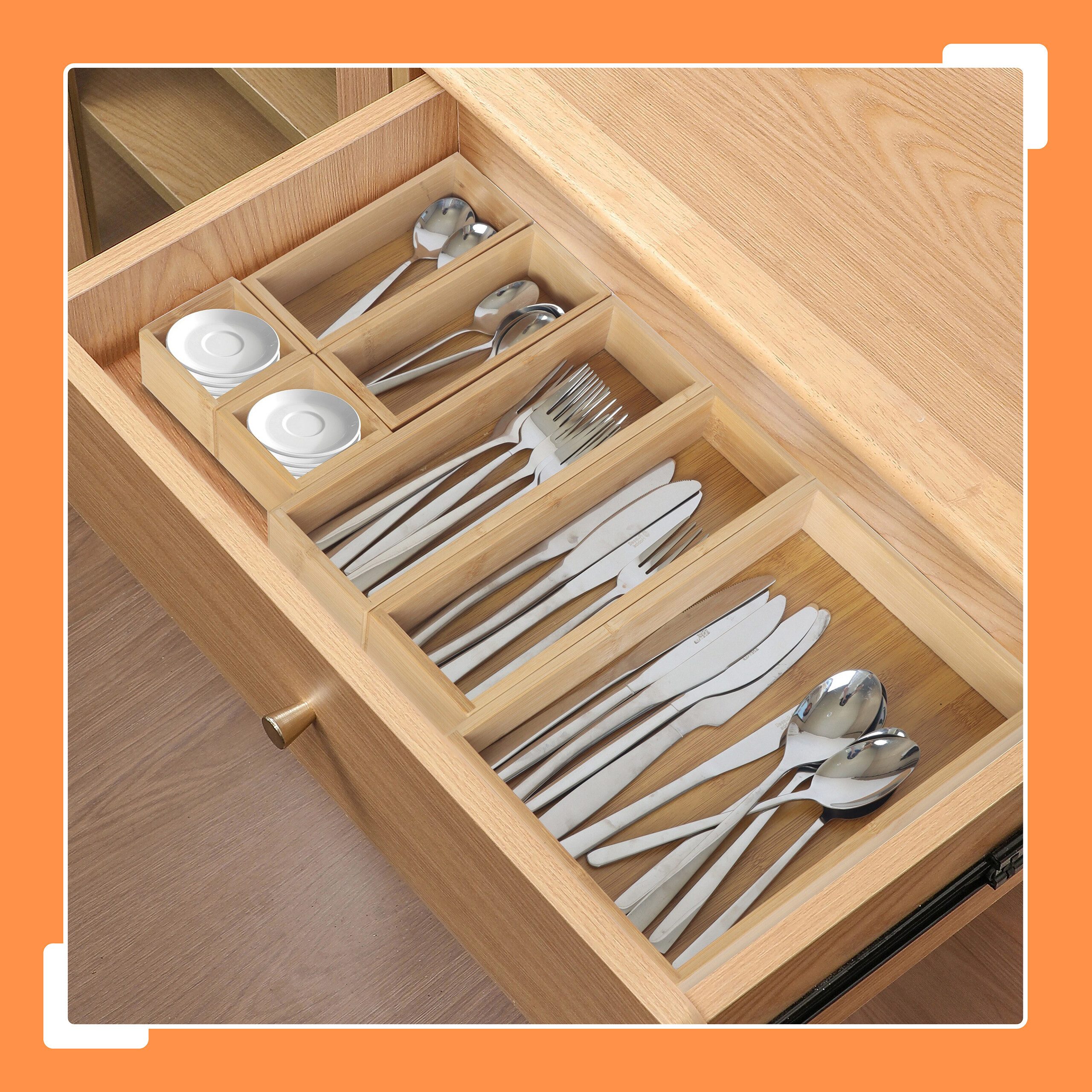 relaxdays Schubladeneinsatz 7-teiliges Schubladen Ordnungssystem günstig online kaufen