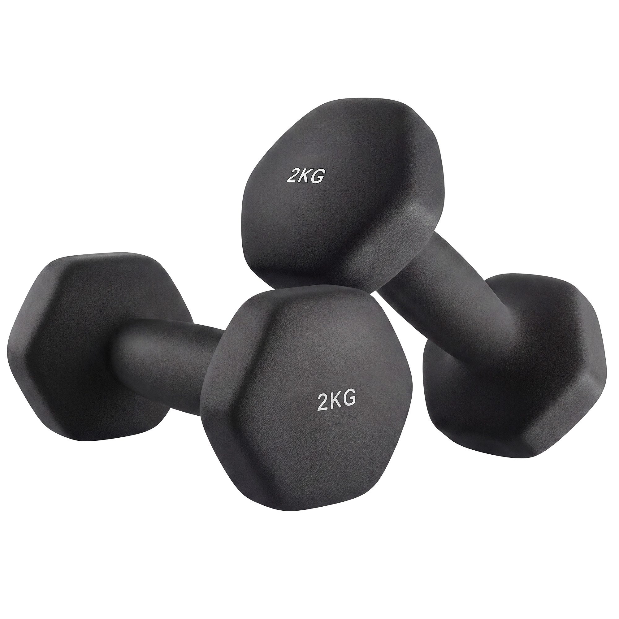 SONGMICS Kurzhantel Hantelset, Kurzhanteln, Hexagon, Neopren-Beschichtung, für Zuhause, (2er Set Neopren-Beschichtung, Hantelset, Kurzhanteln, Hexagon), 1KG-2KG-3KG-4KG-5KG Krafttraining, Workout, Fitnesstraining