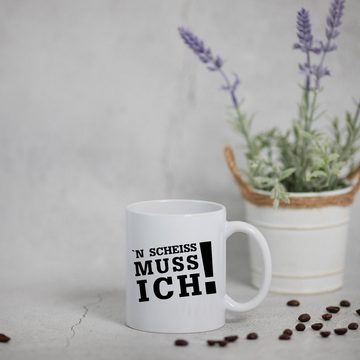 Youth Designz Tasse 'N SCHEISS MUSS ICH Kaffeetasse Geschenk, Keramik, mit lustigem Spruch