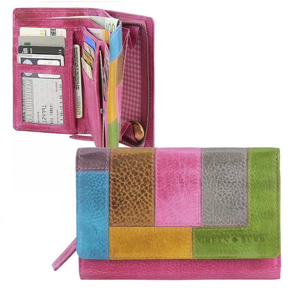 Greenburry Geldbörse "Candy Shop" Leder Damenportemonnaie, Damenbörse bunt, günstig online kaufen
