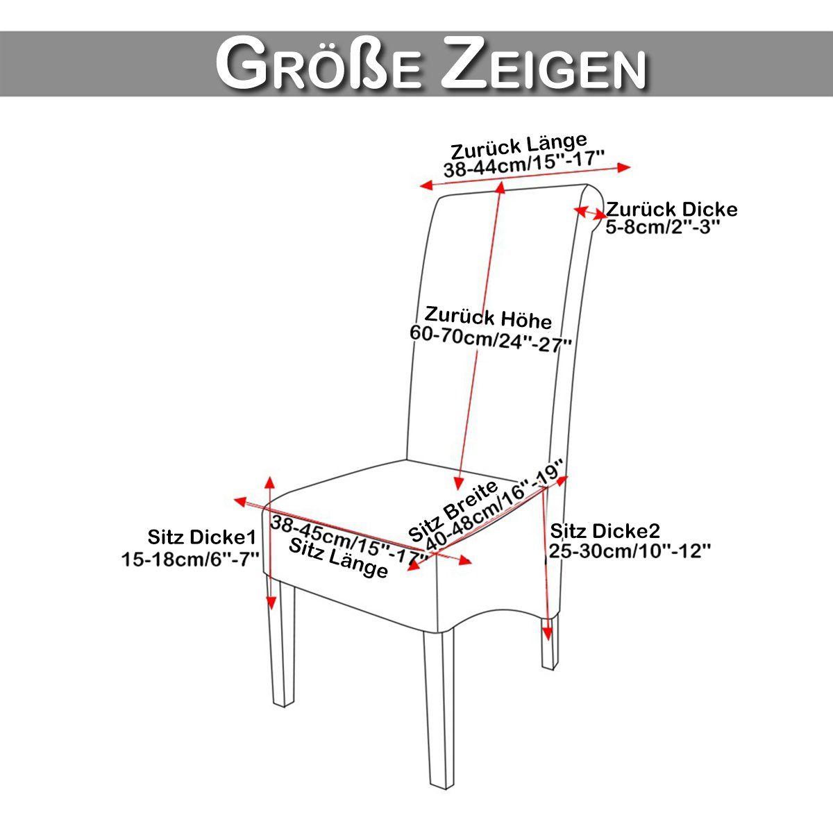 Sunicol Stuhlhusse Bankett Stuhl Abdeckung, groß, Stretch, Esszimmer Home D günstig online kaufen