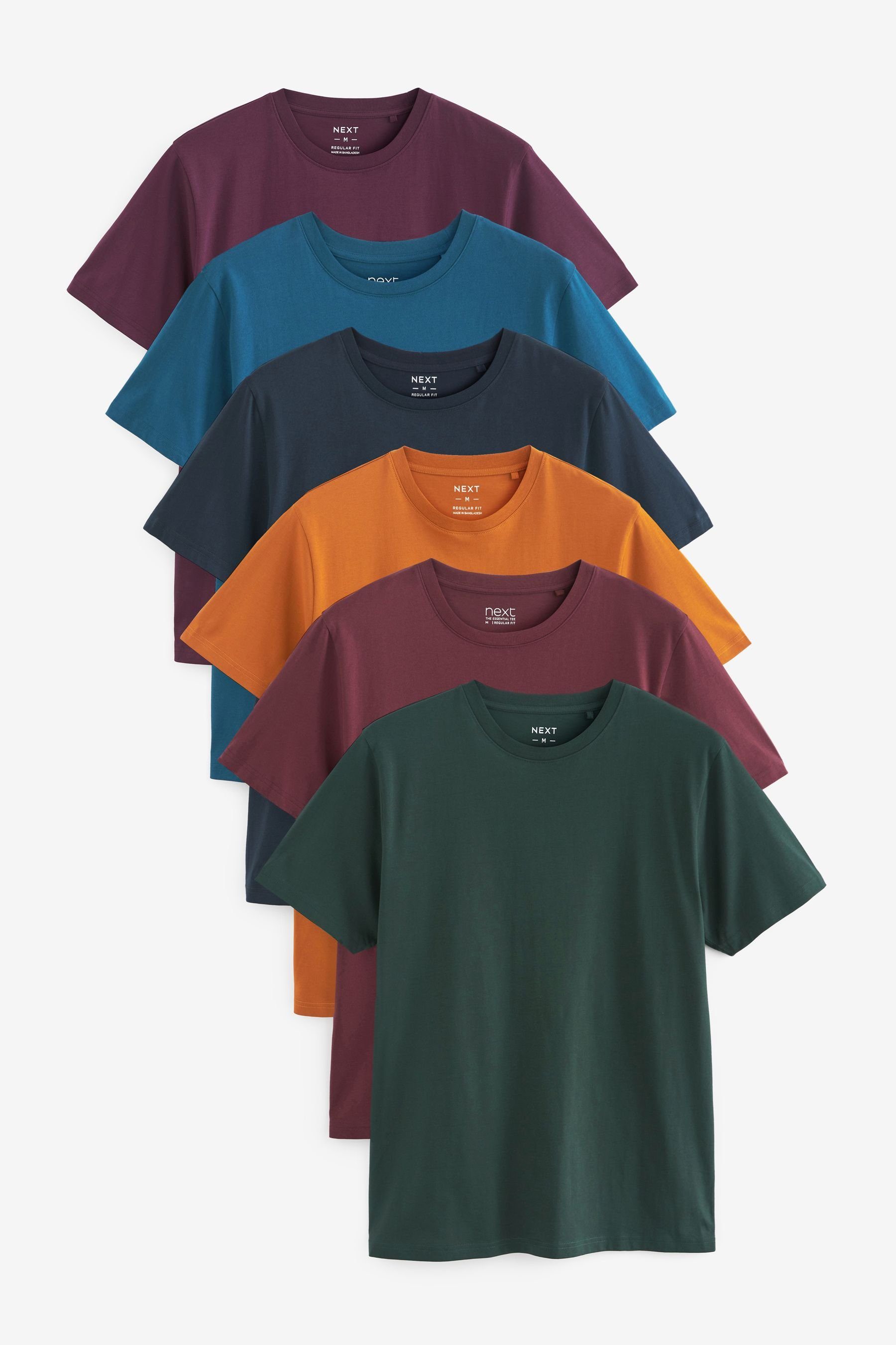 Next T-Shirt 6er-Pack T-Shirts (6-tlg) Rich Colour Mix