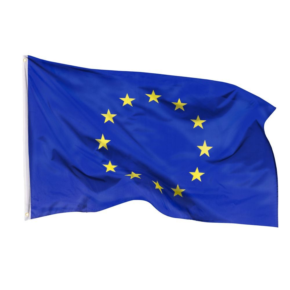 PHENO FLAGS Flagge Europa Flagge 90 X 150 cm Fahne Europaflagge Europafahne (Hissflagge für Fahnenmast), Inkl. 2 Messing Ösen