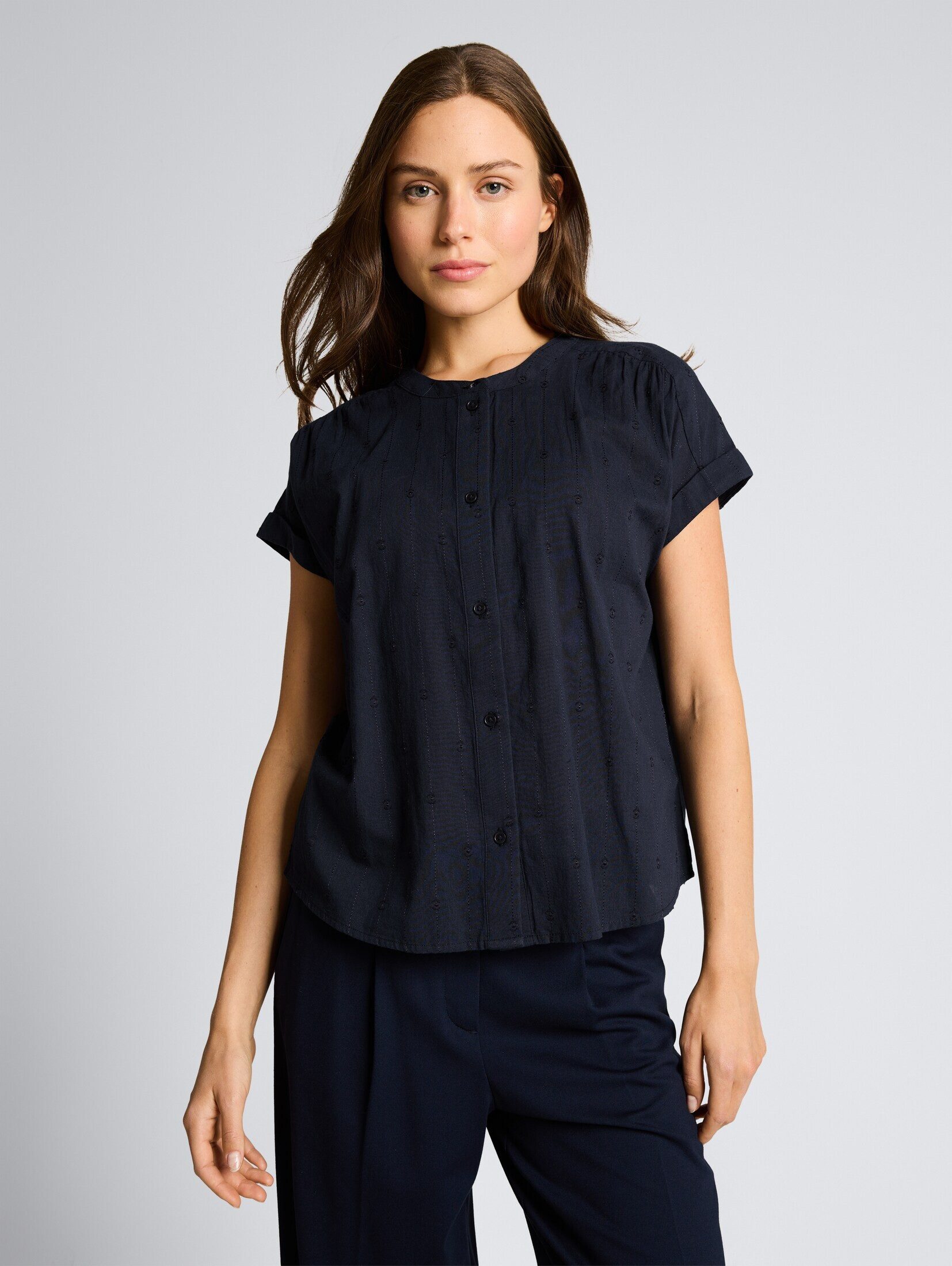 TOM TAILOR Kurzarmbluse Blusen & Shirts Loose Fit Bluse günstig online kaufen