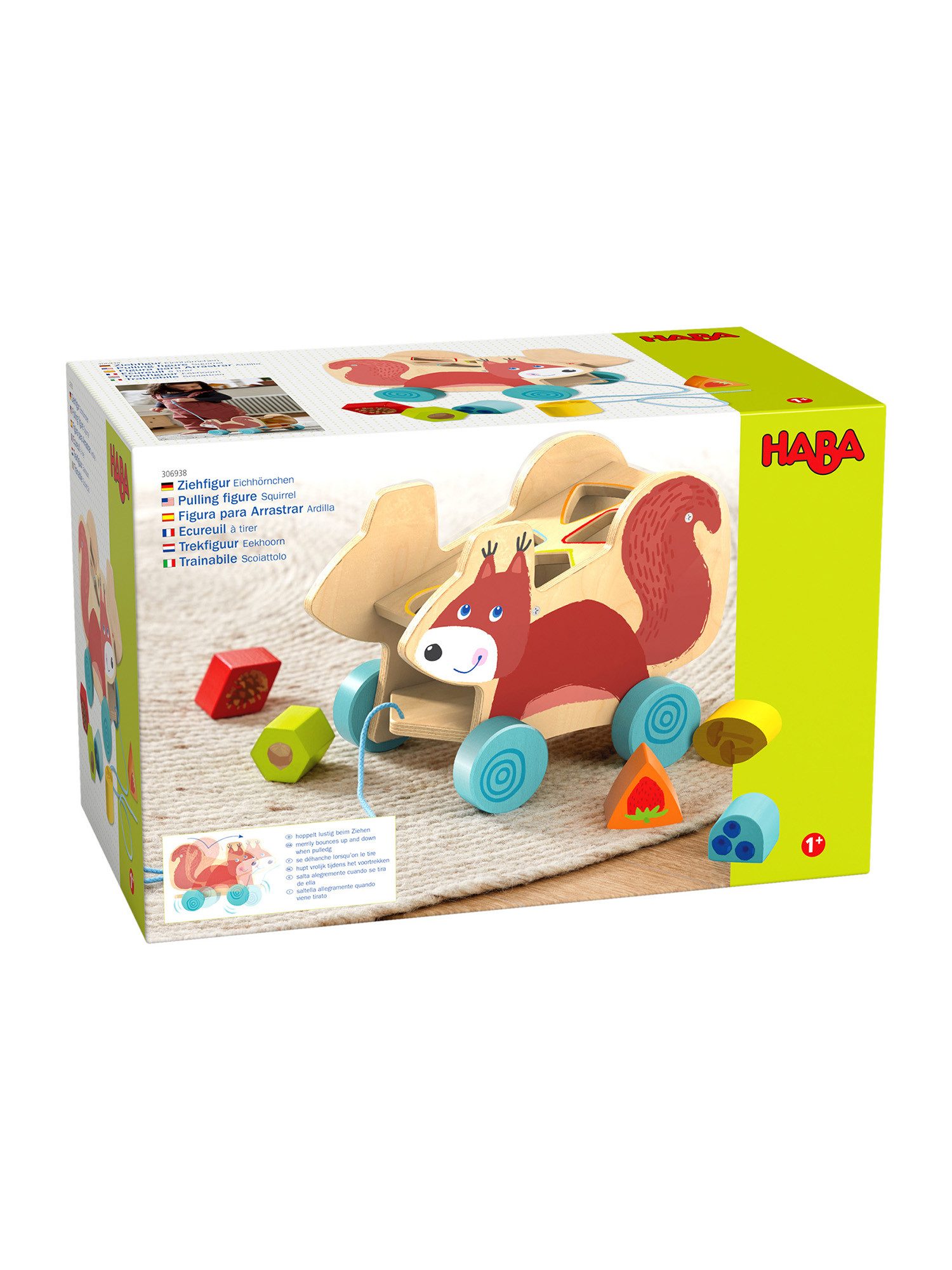 Haba Nachziehspielzeug Ziehfigur Eichhörnchen, unisex neutral