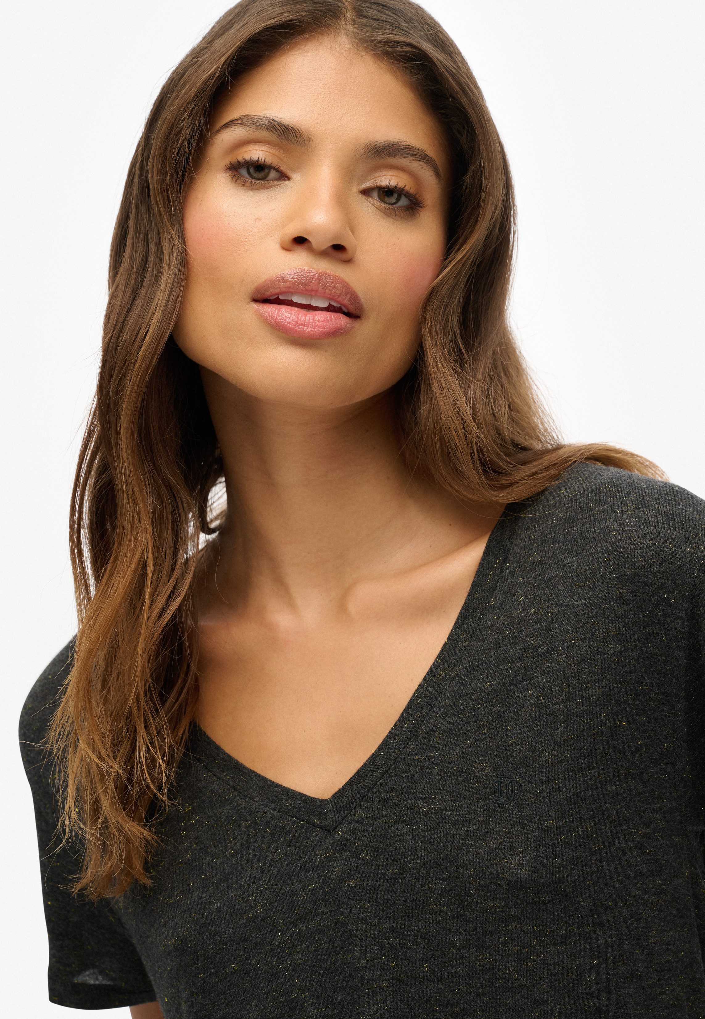 Superdry T-Shirt STUDIOS SLUB EMB VEE günstig online kaufen