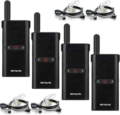 Retevis Walkie Talkie RB628B,mit Headset,1500mAh, VOX,für Restaurant, Einzelhandel (4 Stück)