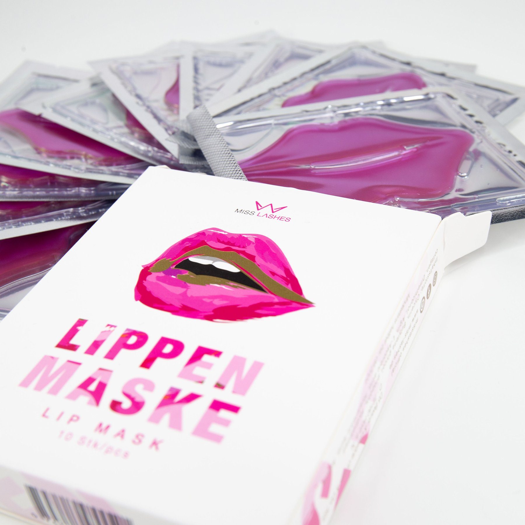 Lippenmaske Miss 10 Lashes Miss Stück, Lippenmaske Lashes 1-tlg.