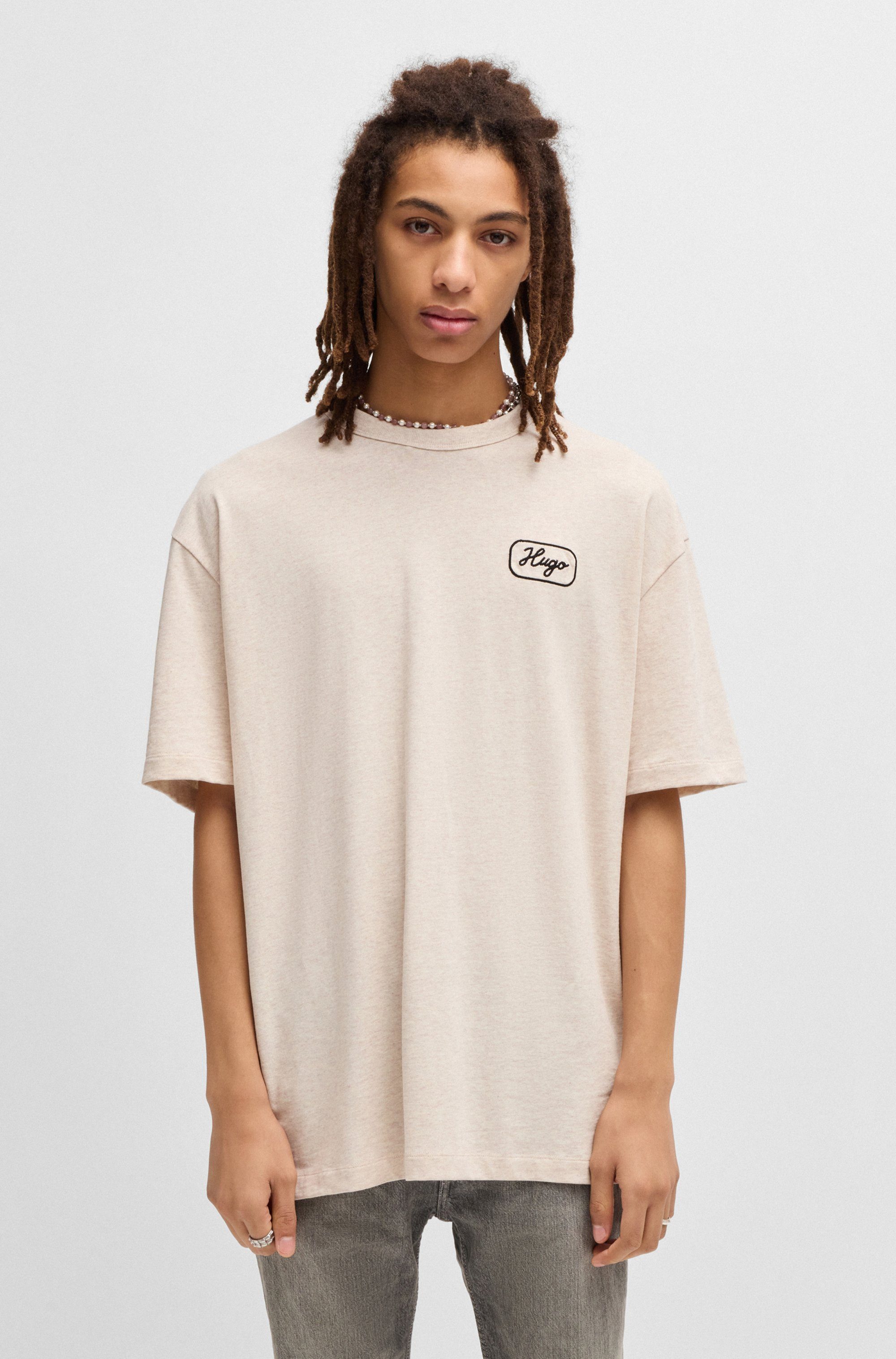 HUGO Blue T-Shirt Nampie mit großem günstig online kaufen