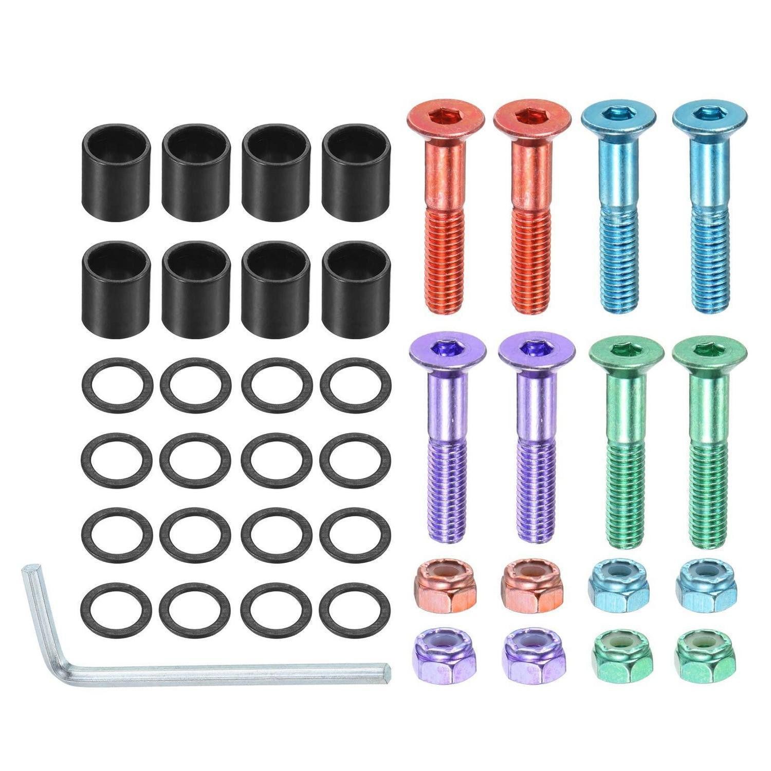 LuxusKollektion Skateboard Skateboard Hardware Set 1 Zoll Mehrfarbig
