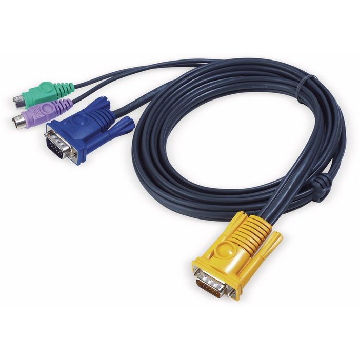 Aten DVI-Switch ATEN KVM Kabel 2L-5202P SPHD PS/2 3 m