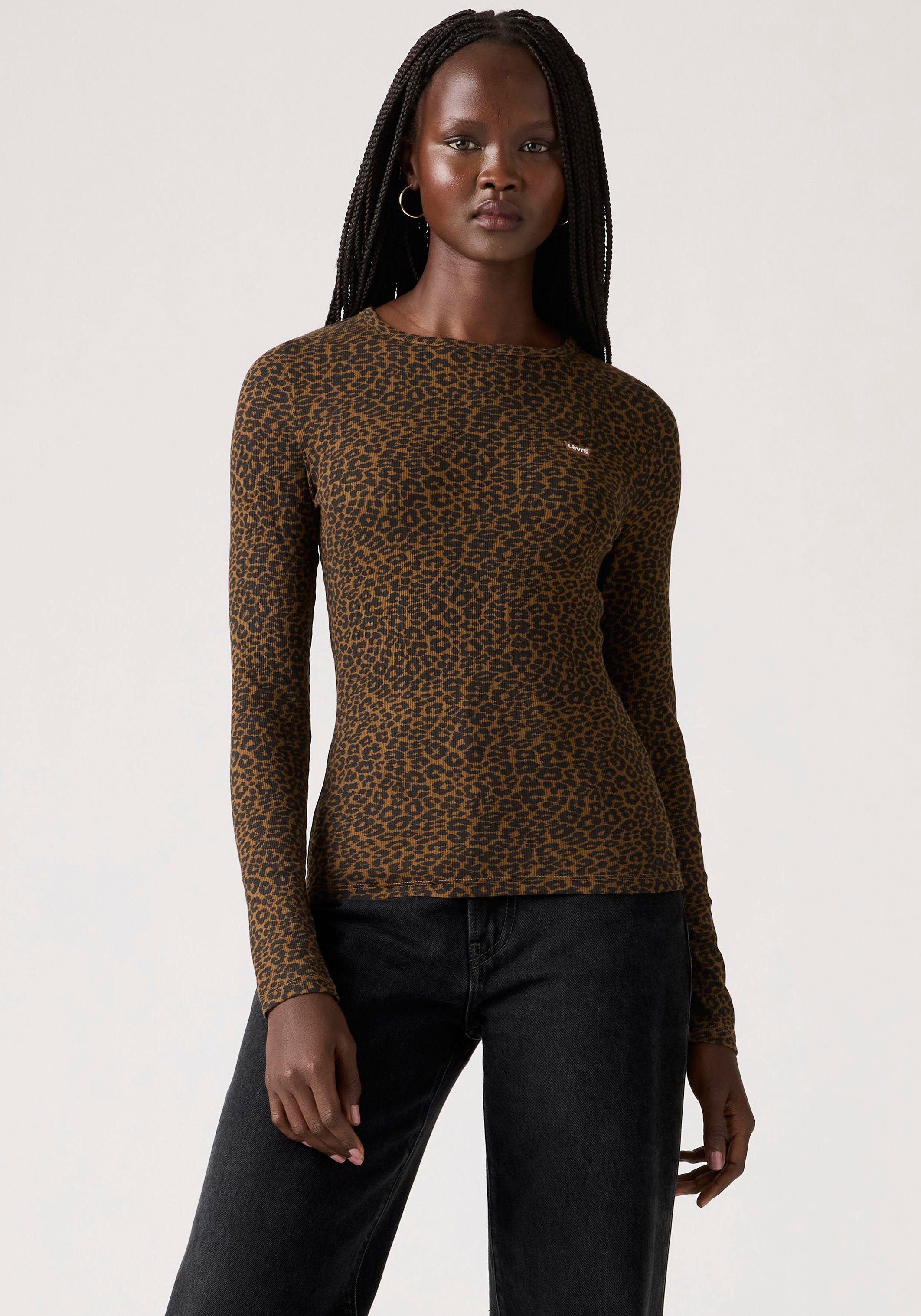 Levi's® Langarmshirt HAYES LS TEE in Ripp-Optik