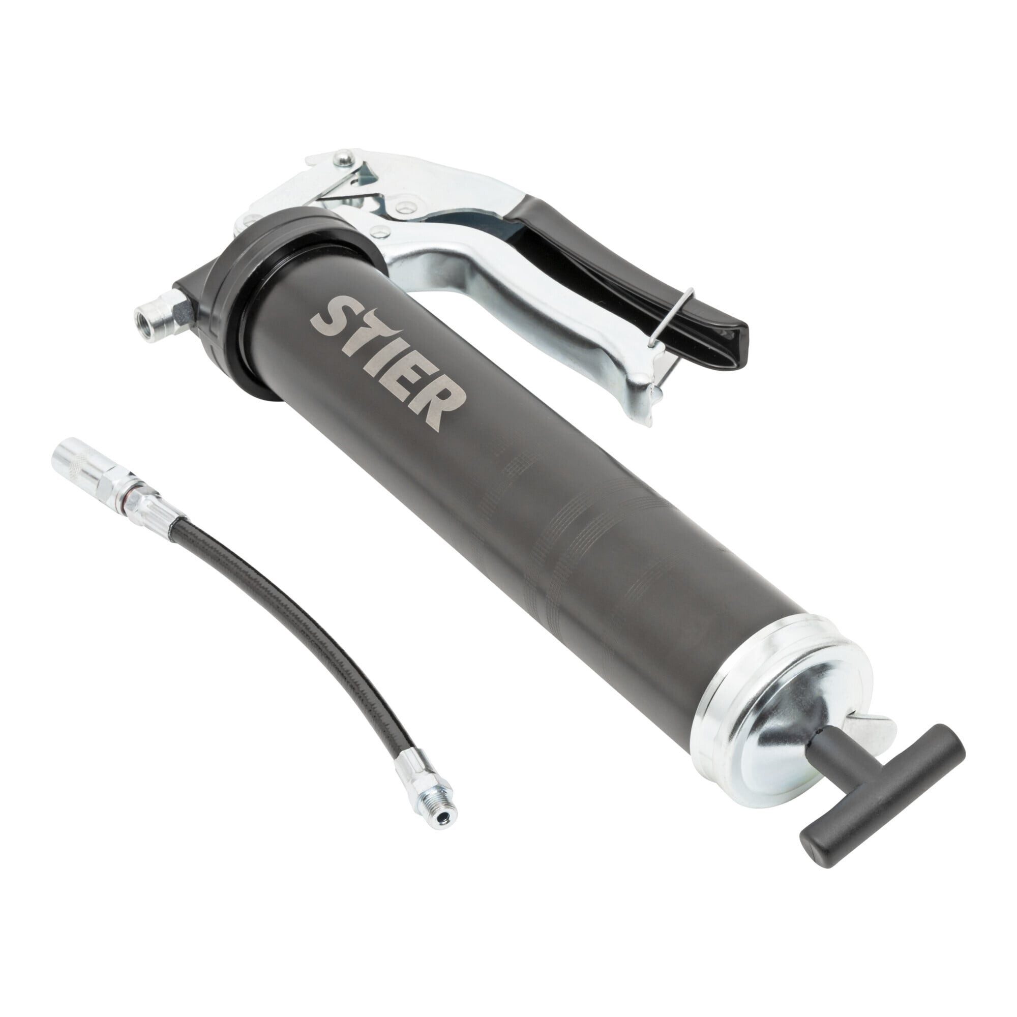 Stier Handpresse STIER Einhand-Fettpresse mit Nylonschlauch Arbeitsdruck 410 bar Schmie