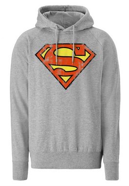 LOGOSHIRT Kapuzensweatshirt DC – Superman Logo mit Superhelden-Print