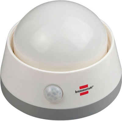 Brennenstuhl LED Nachtlicht NLB 02 BS, Bewegungsmelder, Ein-/Ausschalter, Nachtlichtfunktion, LED fest integriert, Warmweiß, mit Infrarot-Bewegungsmelder und Push-Schalter, inkl. Batterien