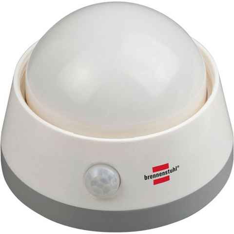 Brennenstuhl LED Nachtlicht NLB 02 BS, Bewegungsmelder, Ein-/Ausschalter, Nachtlichtfunktion, LED fest integriert, Warmweiß, mit Infrarot-Bewegungsmelder und Push-Schalter, inkl. Batterien