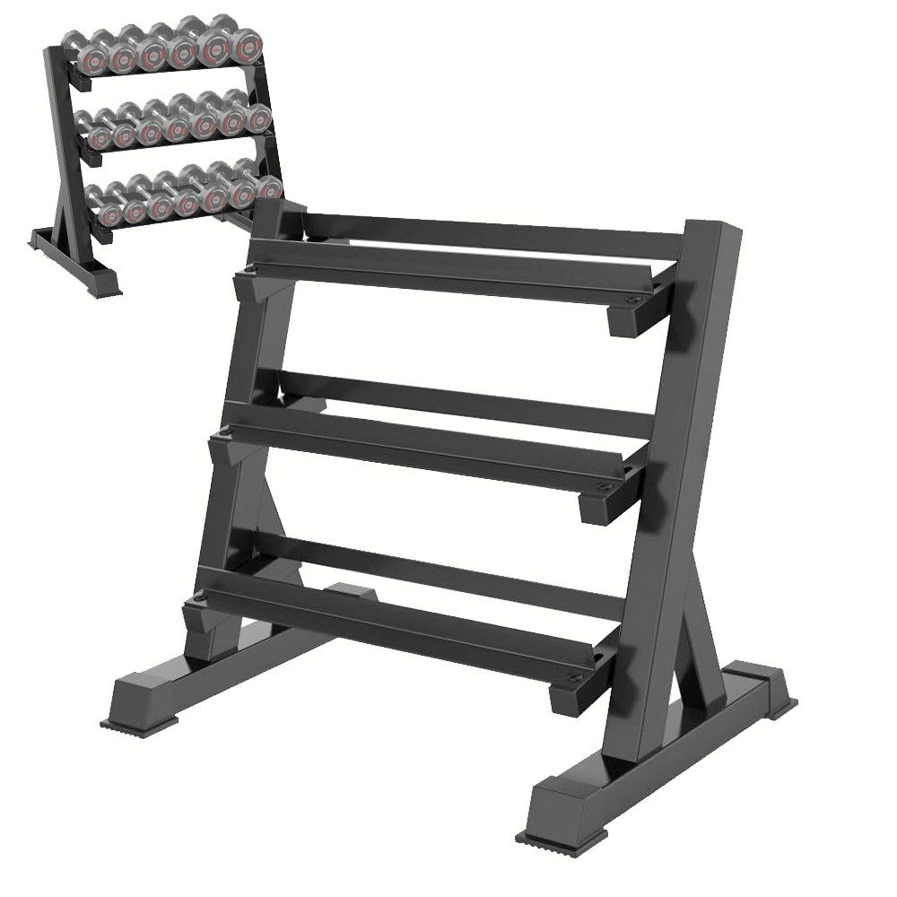 ToteBox Kurzhantelständer 3 Regale Rack für Kurzhanteln Всеr Gewichte Belastbarkeit 300kg