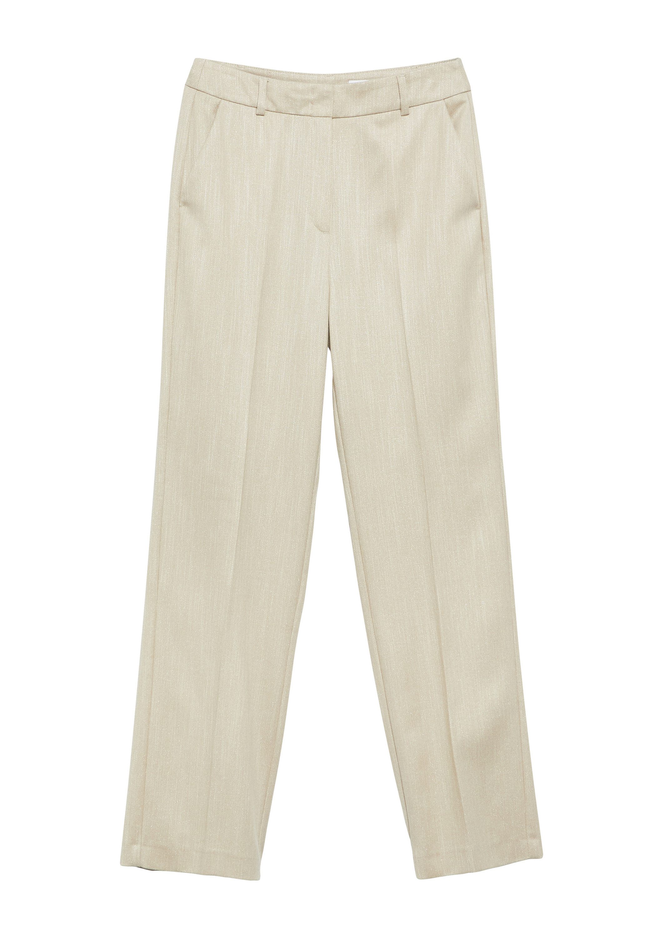 comma Chinos Hose Straight Leg-Hose mit Glitzergarn