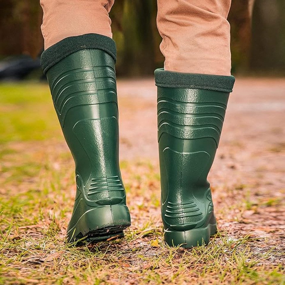 CLIMBR CLIMBR Ultraleichte gefütterte Gummistiefel Herren EVA Winter Arbeit Gummistiefel wasserdicht