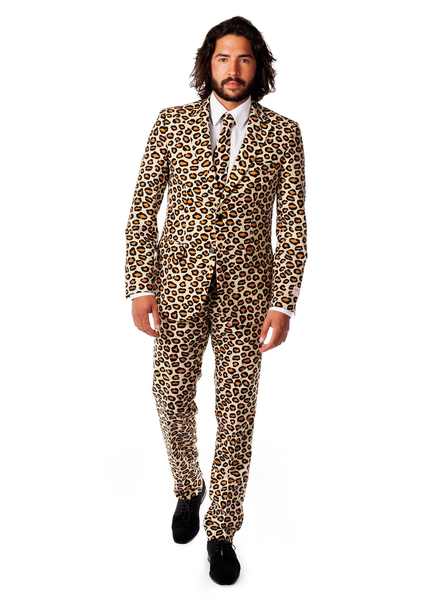Opposuits Partyanzug Leoparden Partyanzug - Kostüm Karneval Fasching, Ausgefallene Anzüge für coole Männer
