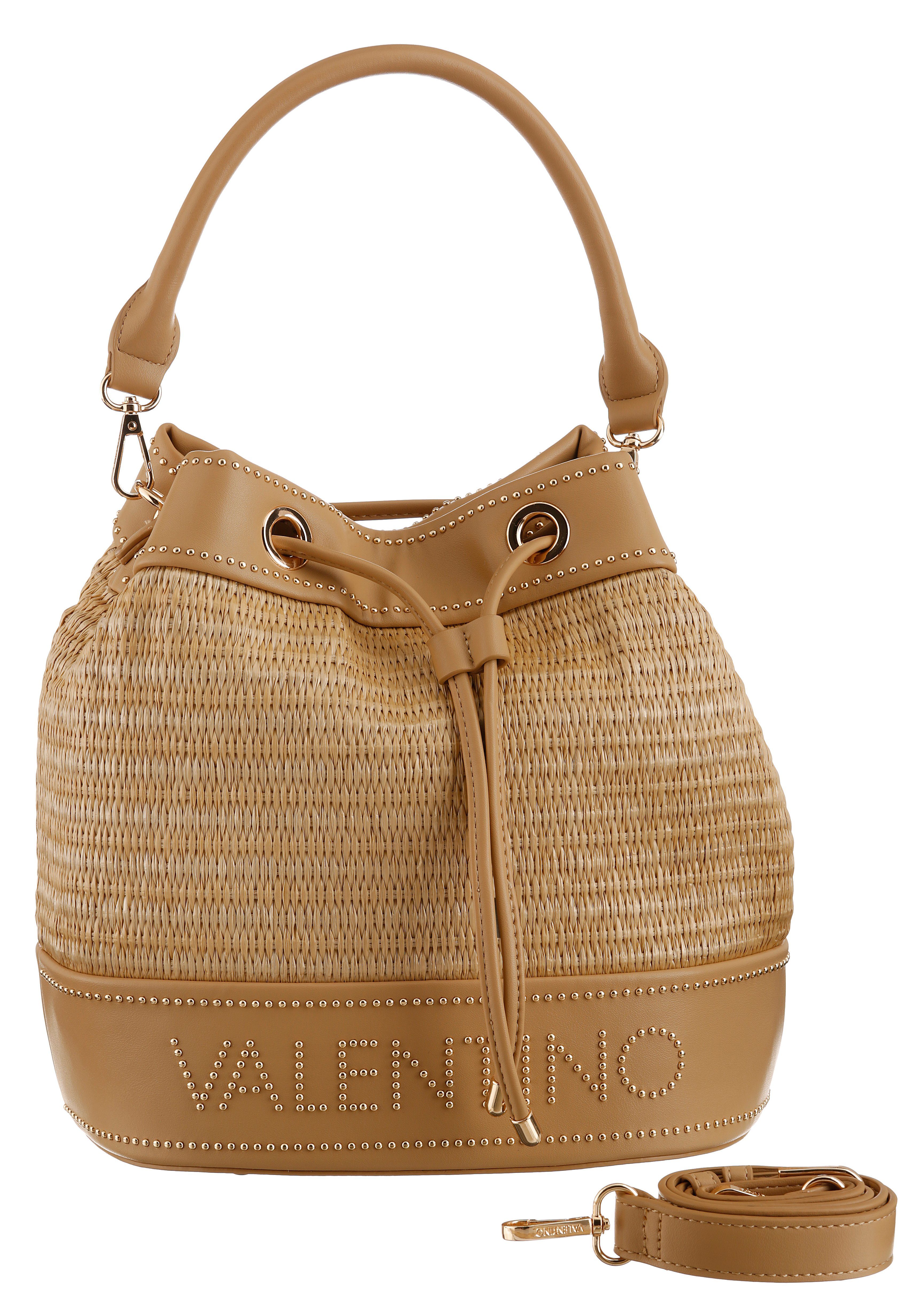 Beuteltasche Metallbeschlägen BAGS goldfarbenen mit natur FLOAT, VALENTINO