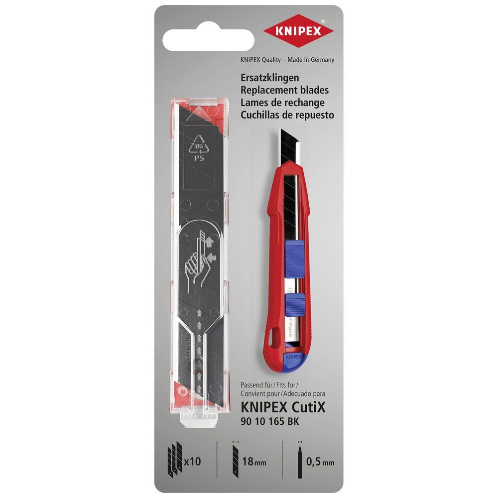 Knipex Cuttermesser Knipex 90 10 165 E02 90 10 165 E02 Ersatzklingen für 90 10 165 BK (10x