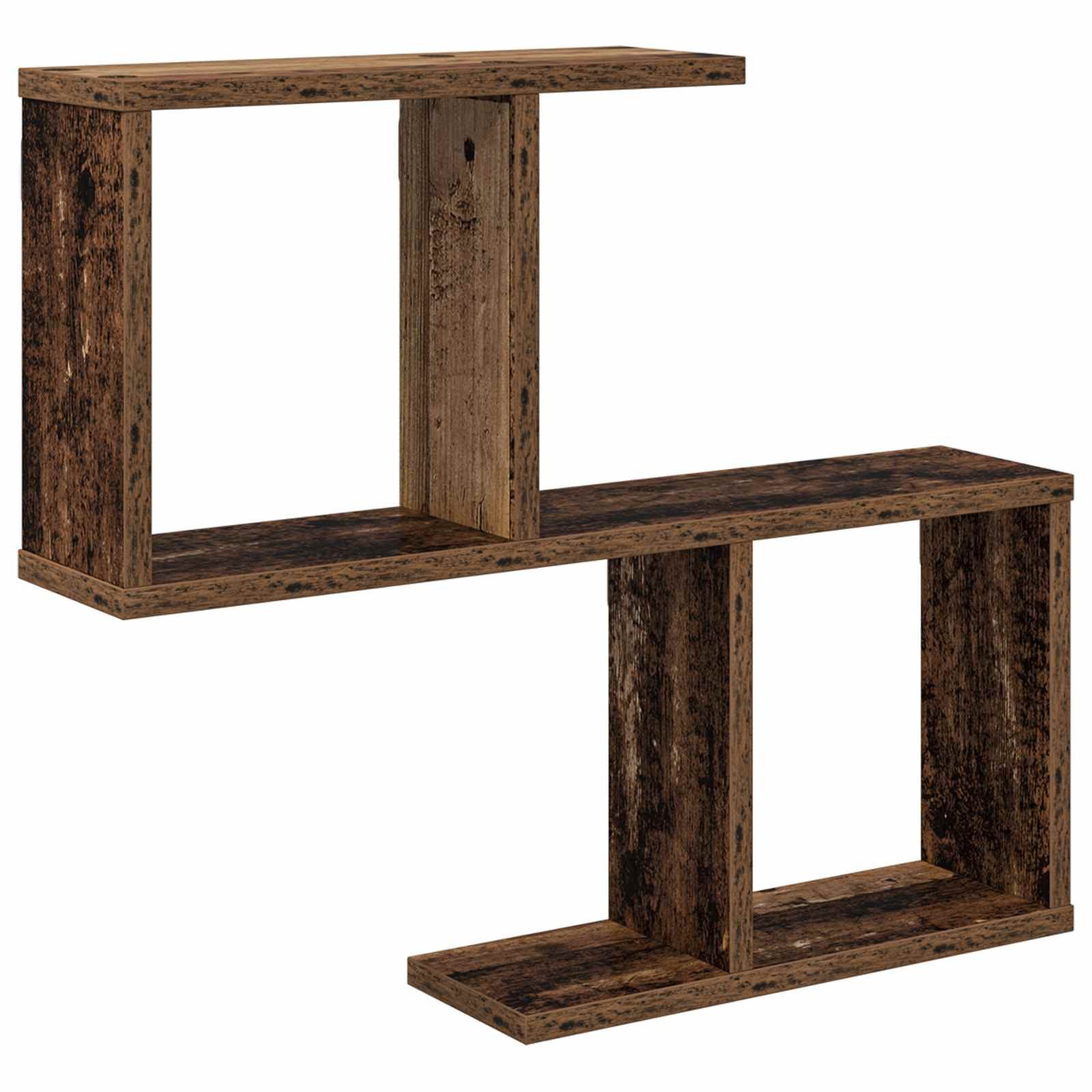 vidaXL Regal Wandregal Altholz 60 x 12 x 50,5 cm Holzwerkstoff, 1-tlg.