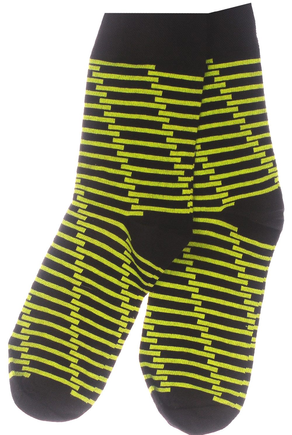 Martinex Socken Socken in schwarz gelb Streifen lange socks bunt 1 Paar elastisch, weich, nahtlos, 34 35 36 36 37 38 39 40 41 42 43 44 45 46