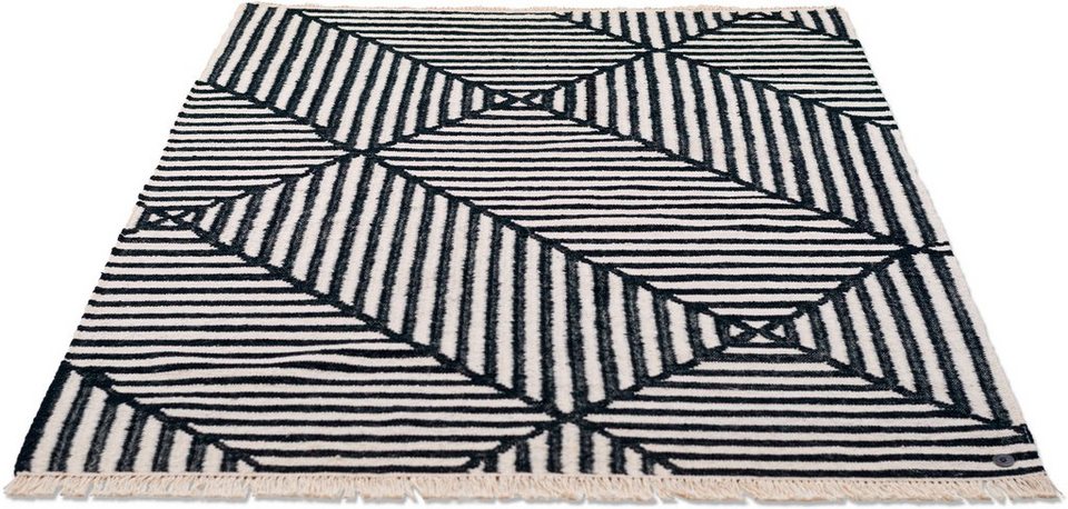Teppich Criss Cross, TOM TAILOR HOME, rechteckig, Höhe: 5 mm, handgewebt,  mit Fransen, Boho-Style