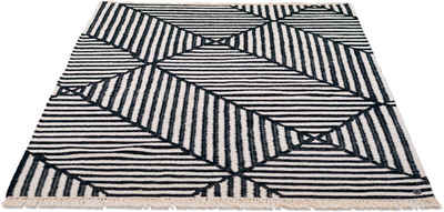 Teppich Criss Cross, TOM TAILOR HOME, rechteckig, Höhe: 5 mm, handgewebt, mit Fransen, Boho-Style