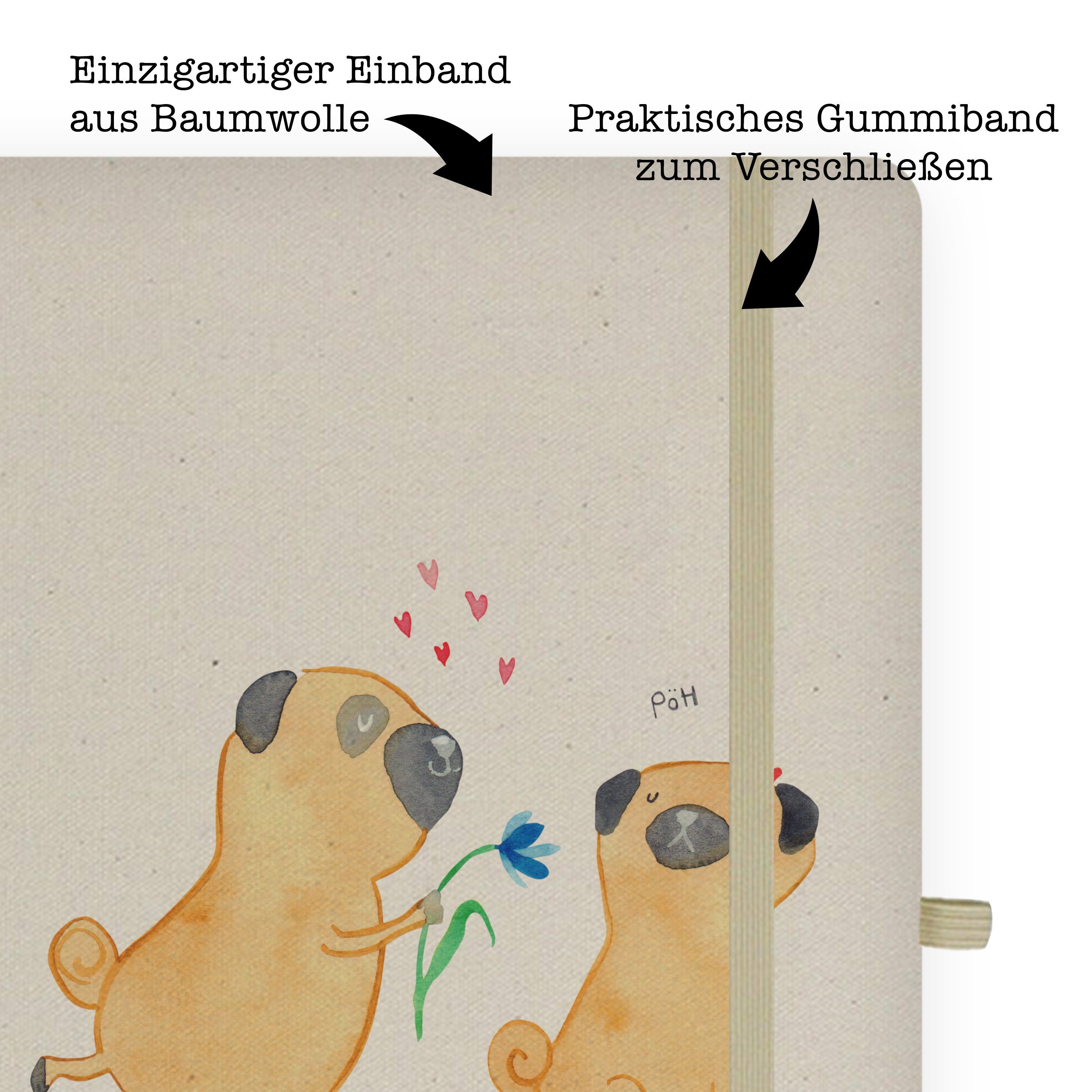 verliebt Notizbuch Tierliebhaber, - - Panda Mr. Mops & Transparent Geschenk, Journal, Mrs. Möpse