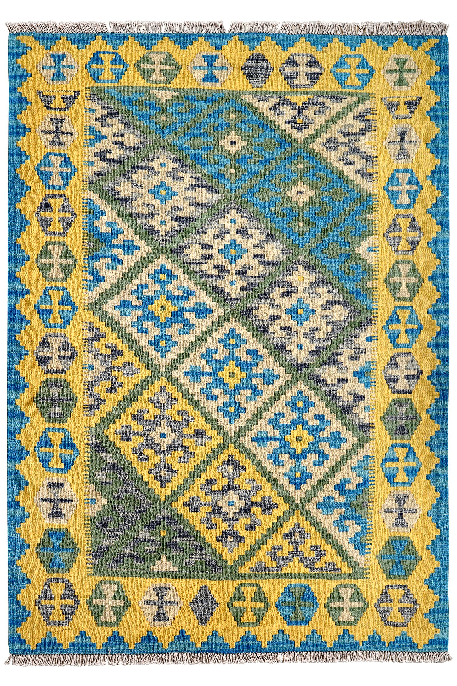 Looma Teppich Kelim Gashgai 178x127cm, rechteckig, Höhe: 5 mm, Gashgai, Schurwolle, Unikat