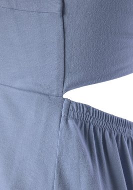 Buffalo Jerseykleid mit tollem Rückenausschnitt, kurzes Sommerkleid, Strandkleid, Basic