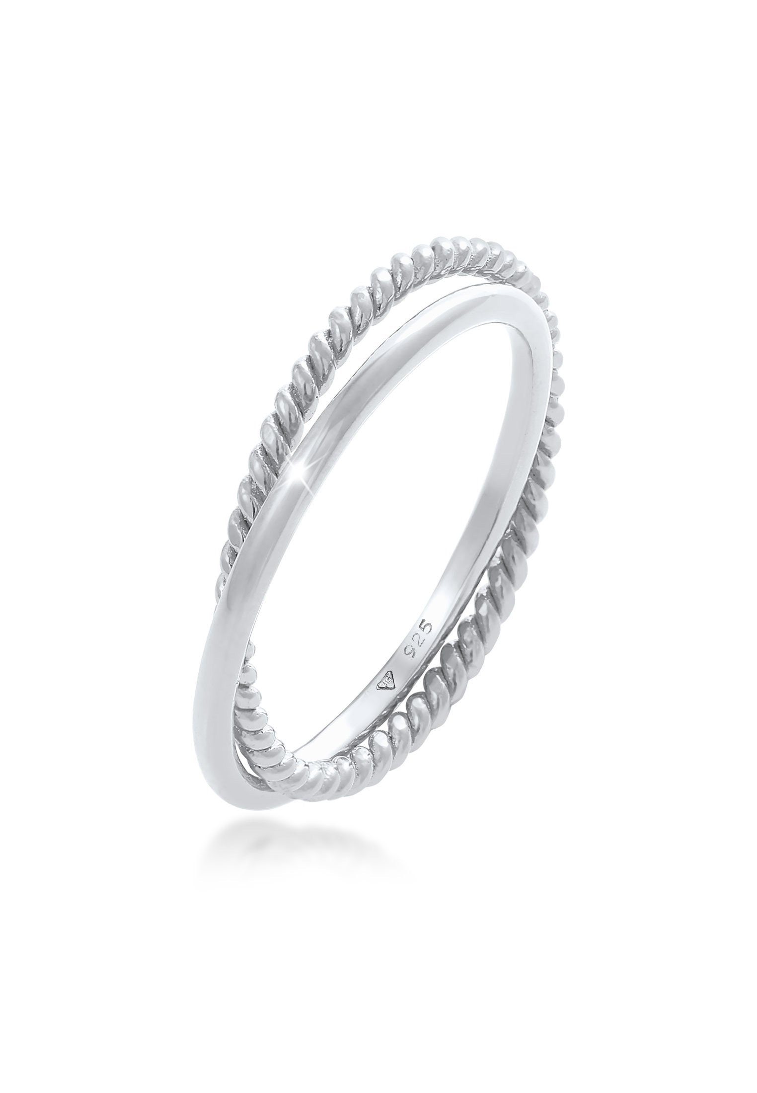 Elli Fingerring Wickelring Klassik Fein Gedreht 925 Silber