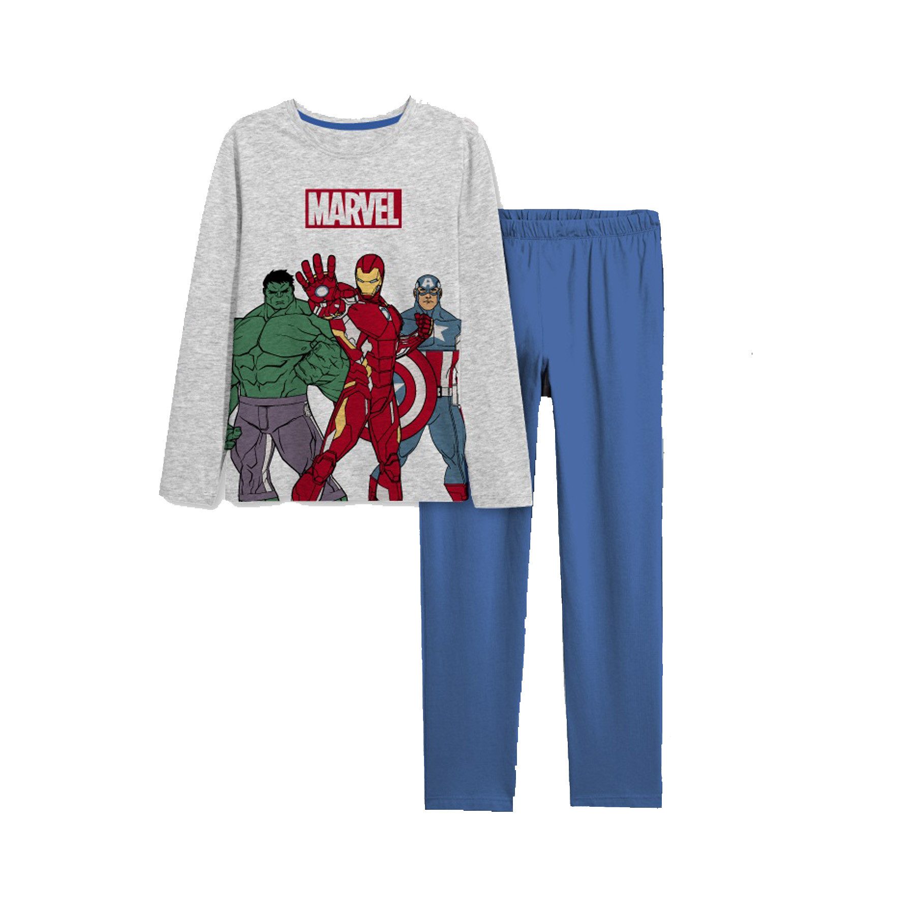 MARVEL Pyjama Marvel Avengers Schlafanzug lange Hose + Longsleeve