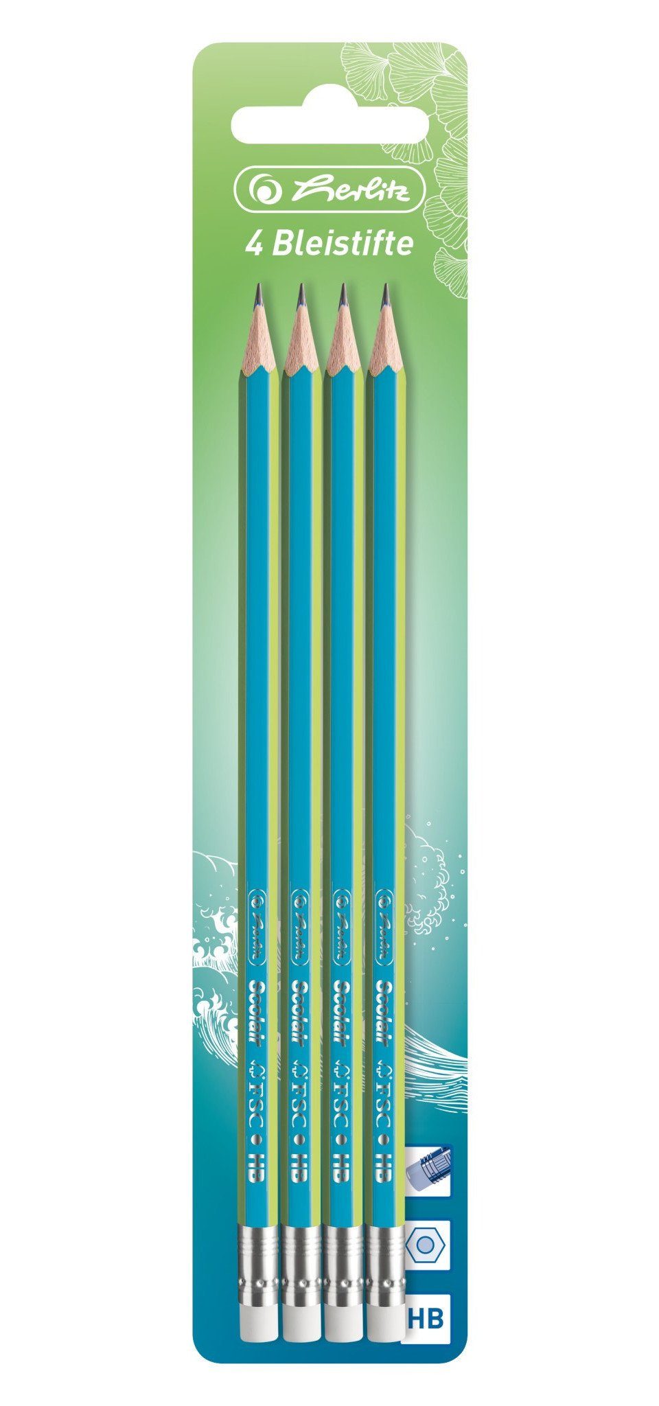 Herlitz Bleistift Herlitz Bleistifte GREENline HB 4er Set