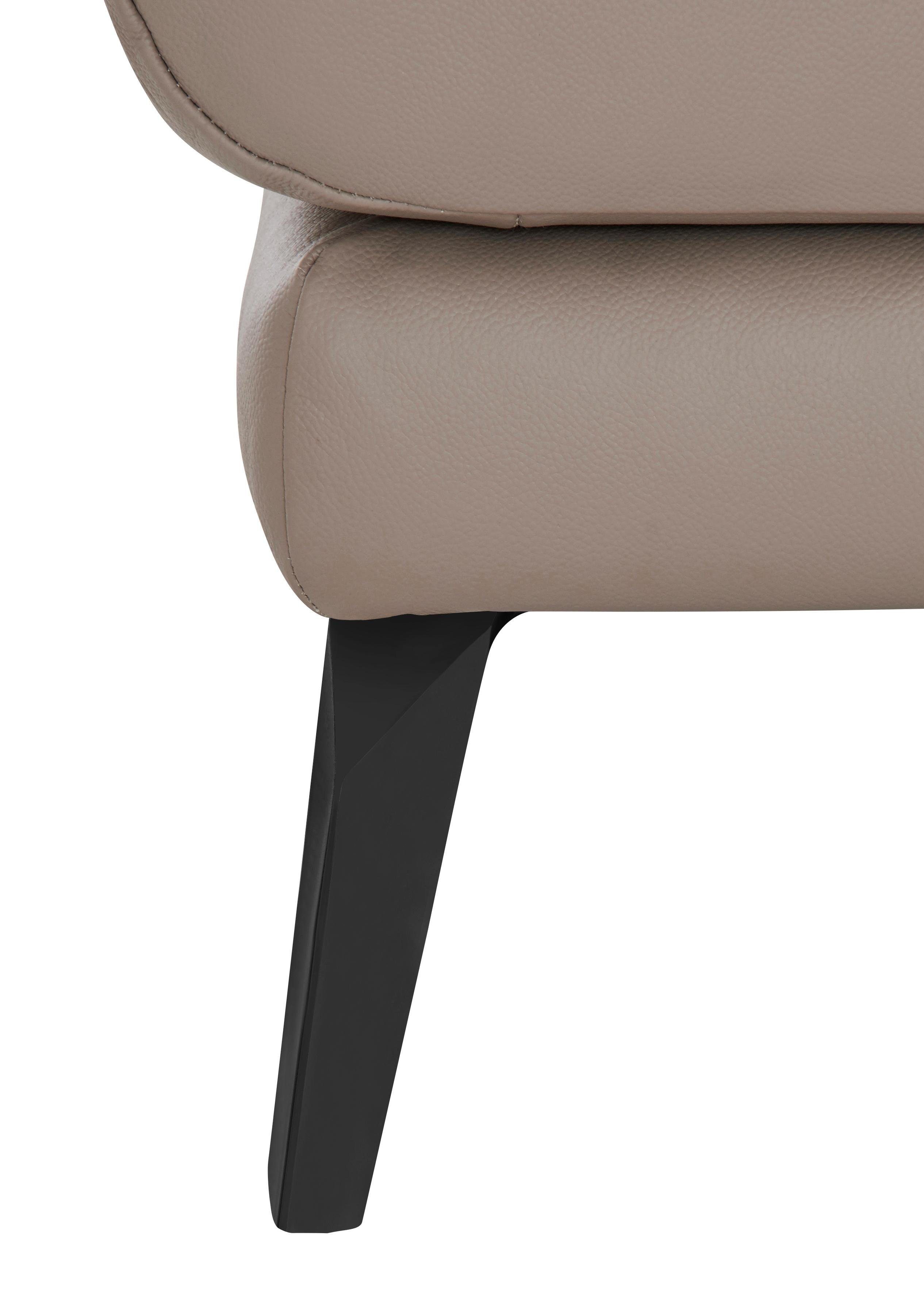 W.SCHILLIG Chaiselongue glänzend Sitz, dekorativer mit im softy, Chrom Heftung Füße