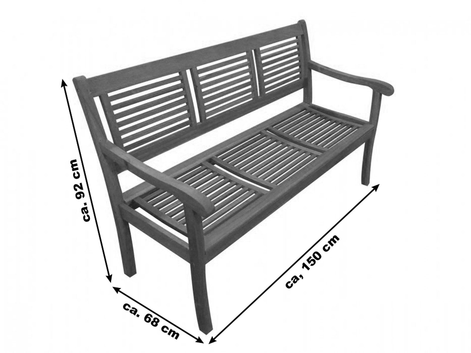 Loreno® Gartenbank Coruna, massives Akazieholz, 110 günstig online kaufen