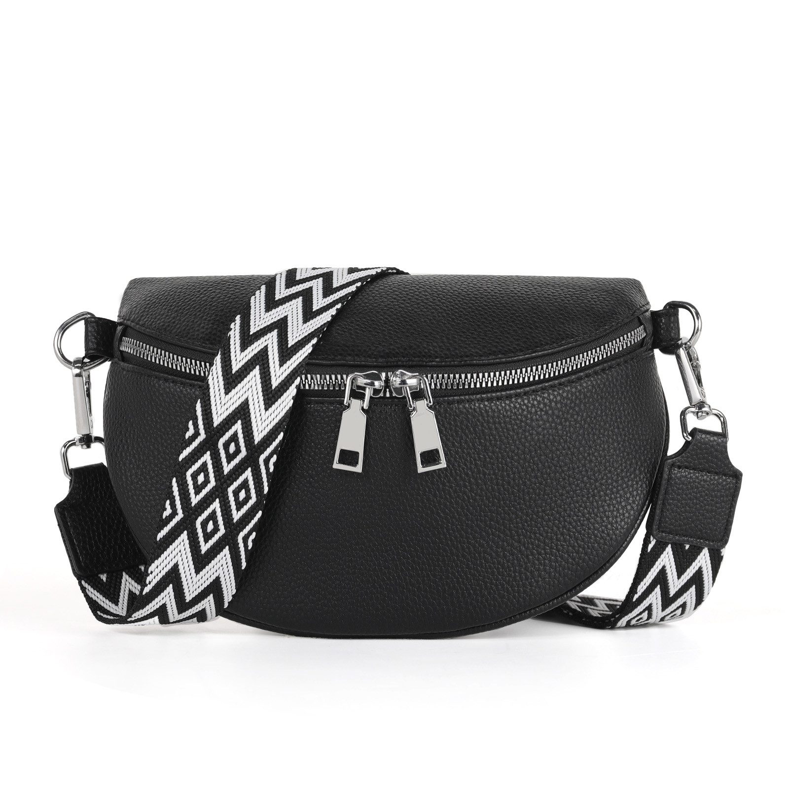 Fassiona Schultertasche Damen Bauchtasche Gürteltasche Umhängetasche Crossbody-Bag Hüfttasche, als Schultertasche tragbar mit Verstellbare Schultergurte